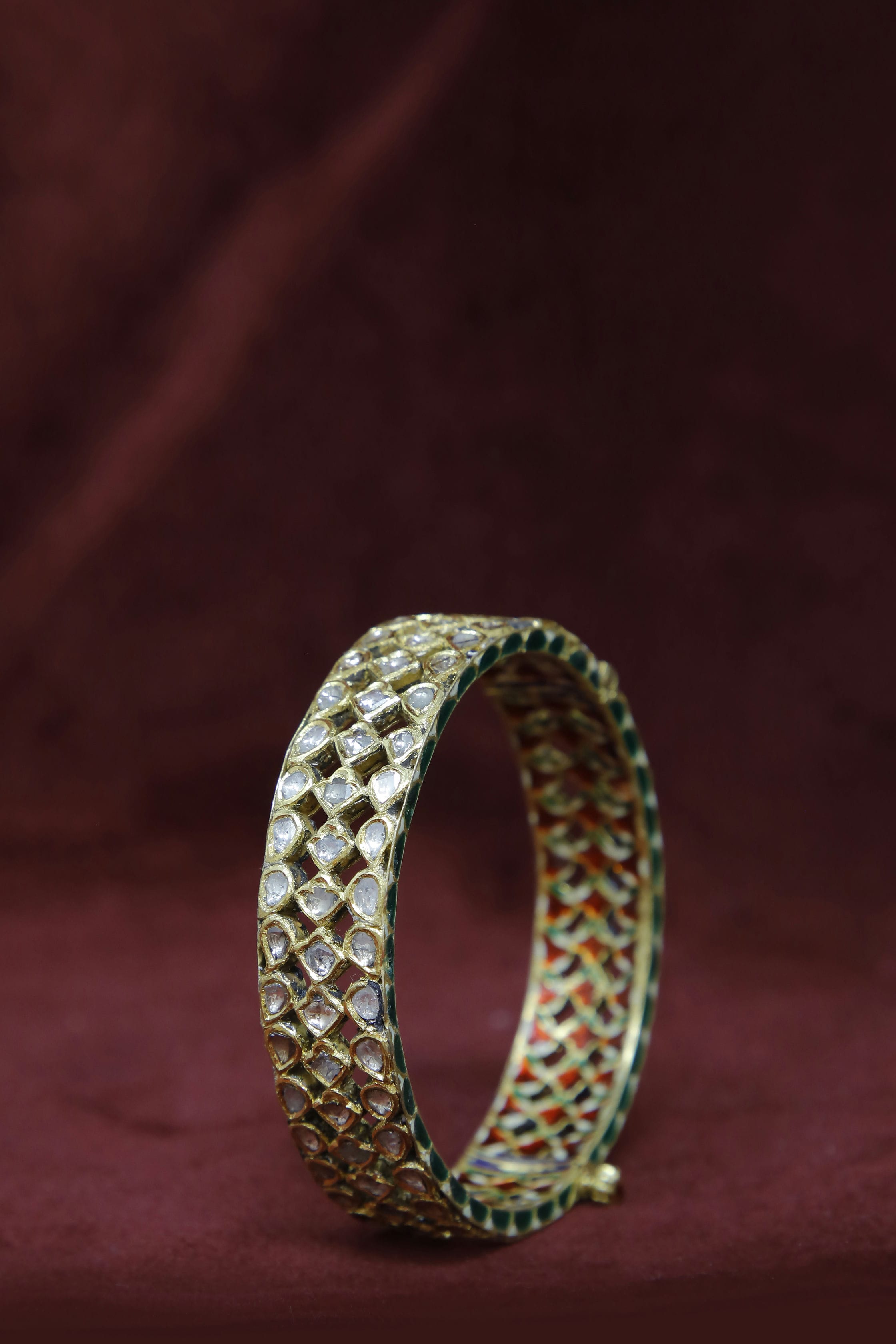 Elegant 14KT Polki Gold Bangles