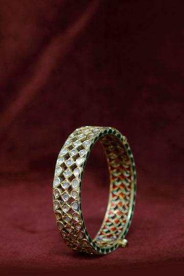 Elegant 14KT Polki Gold Bangles