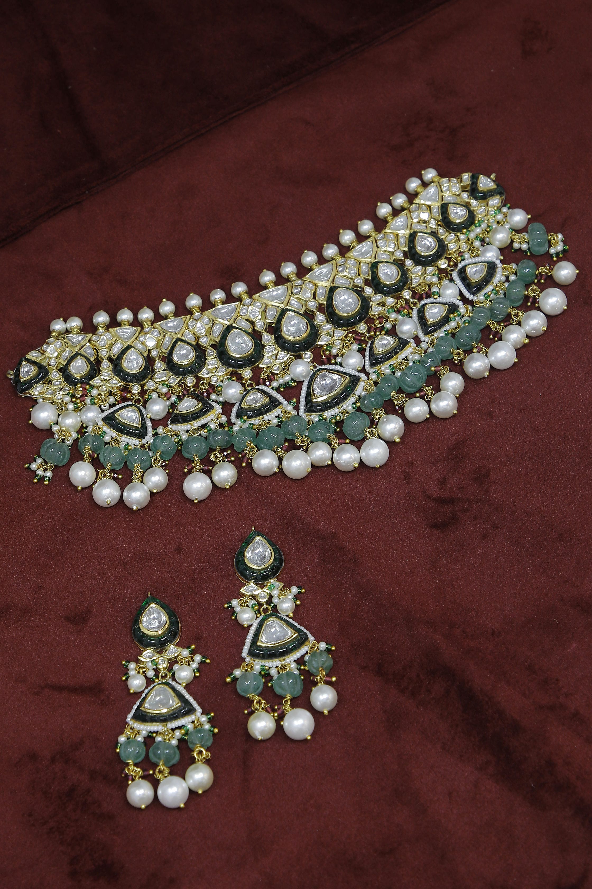 18KT Gold Diamond Polki Necklace