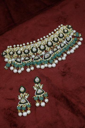 18KT Gold Diamond Polki Necklace