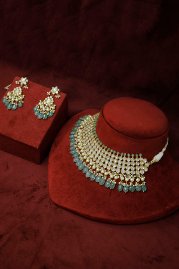 Gold Diamond Polki Necklace