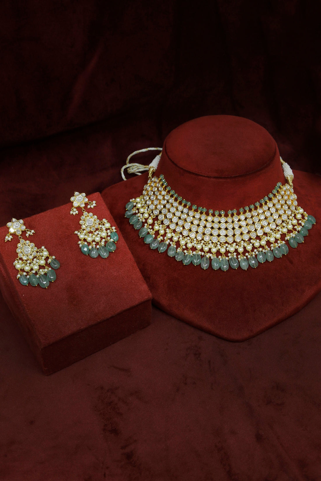 Gold Diamond Polki Necklace