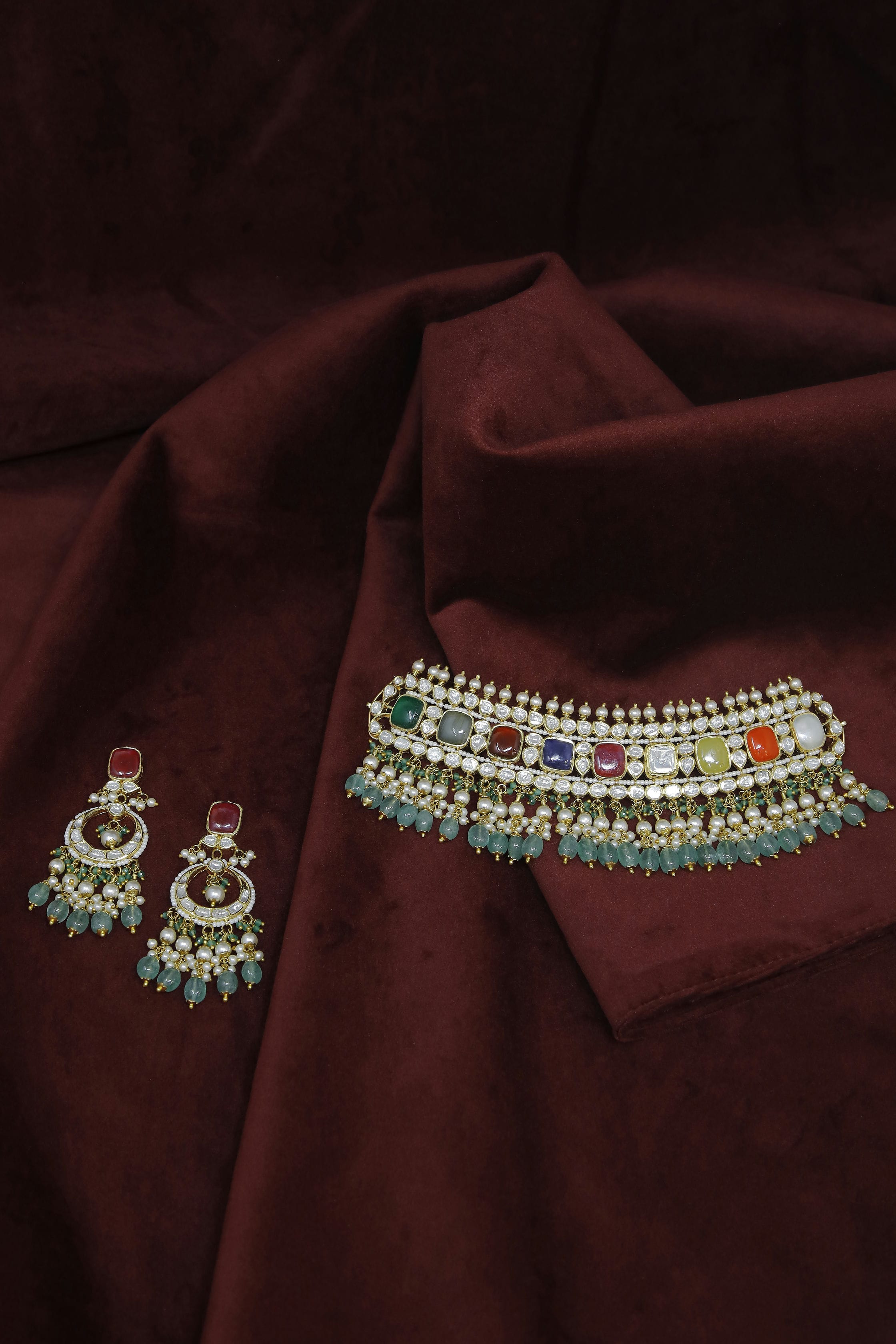 Antique Finish Polki Necklace