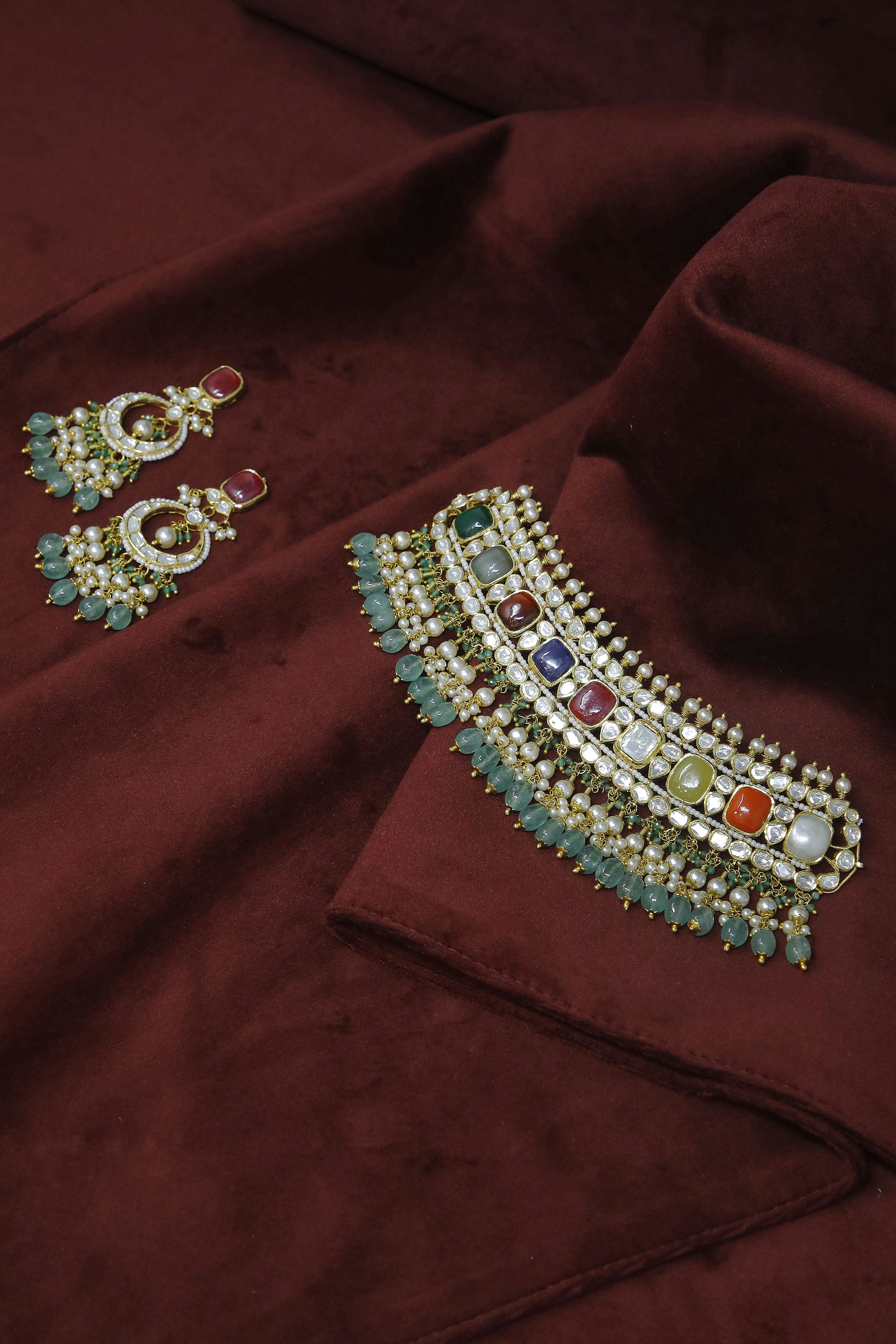 Antique Finish Polki Necklace