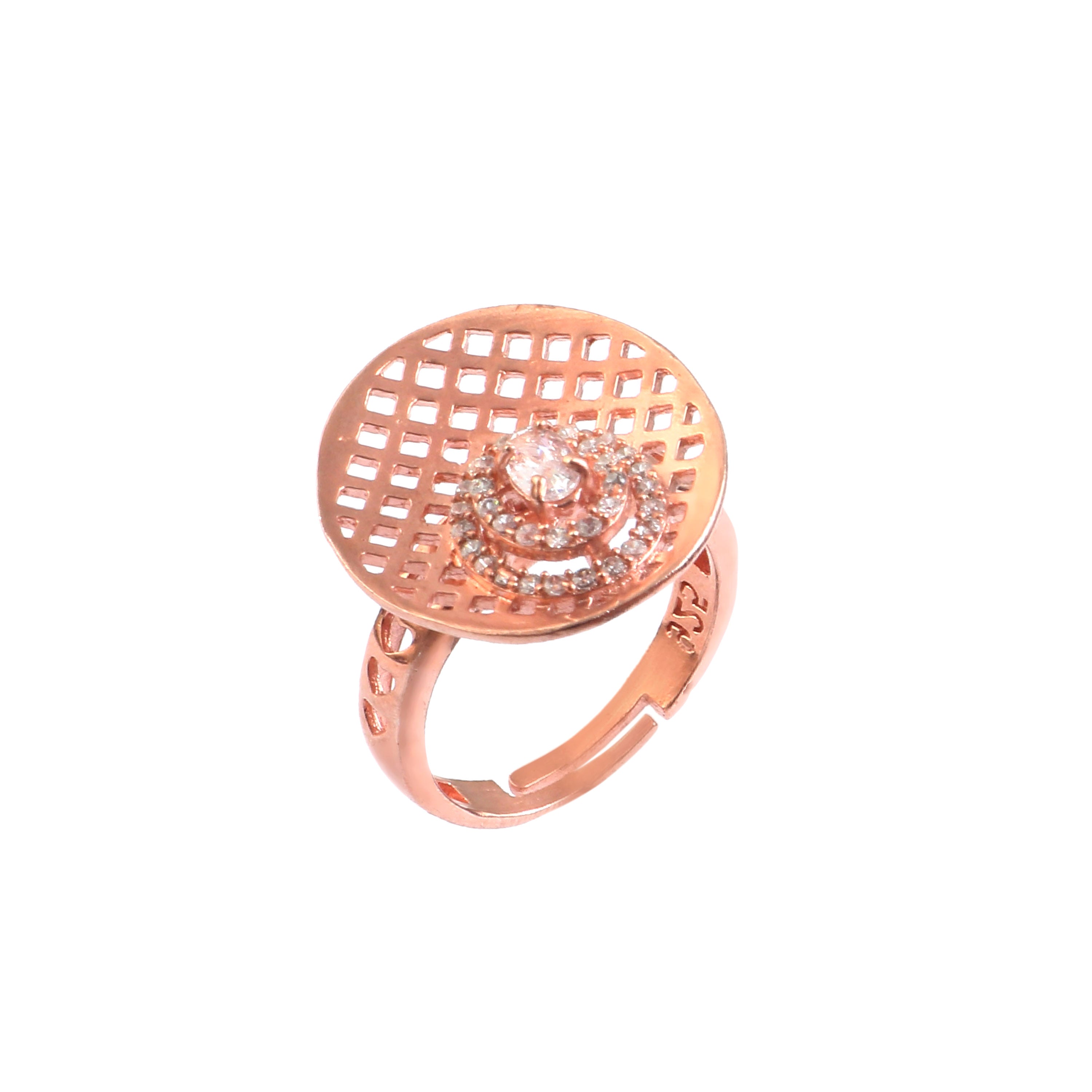 Rose Gold Plated Cubic Zircon 925 Silver Ring