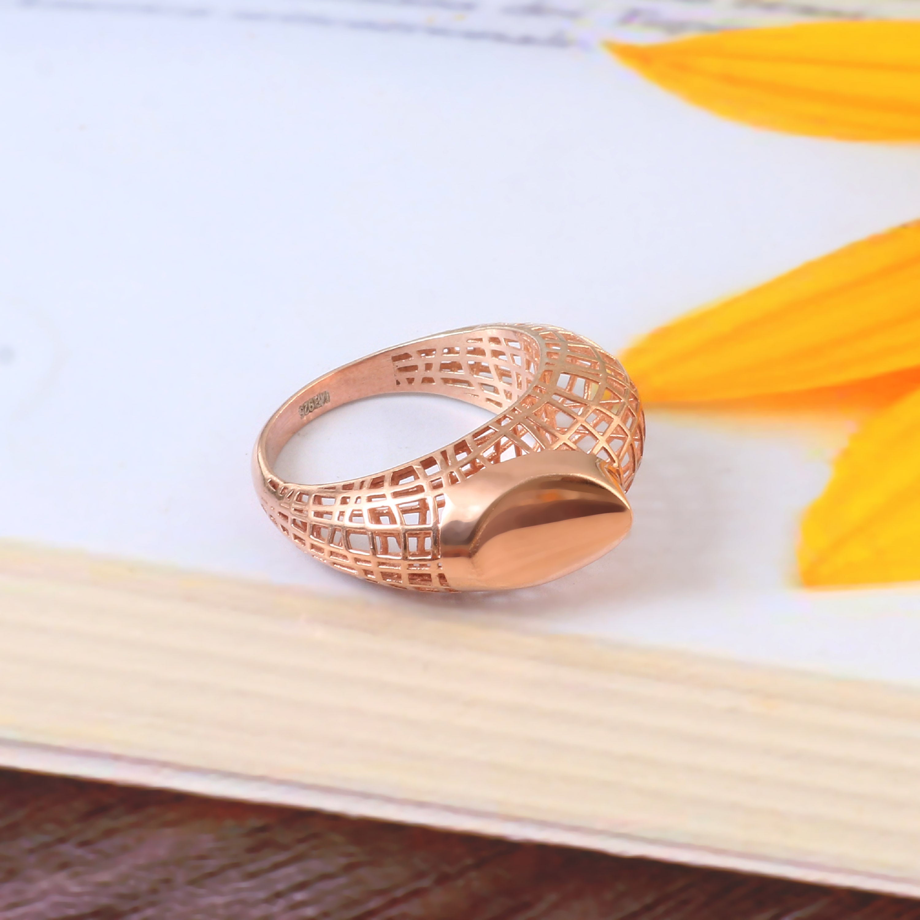 Rose Gold Plated 925 Sterling Silver Ring