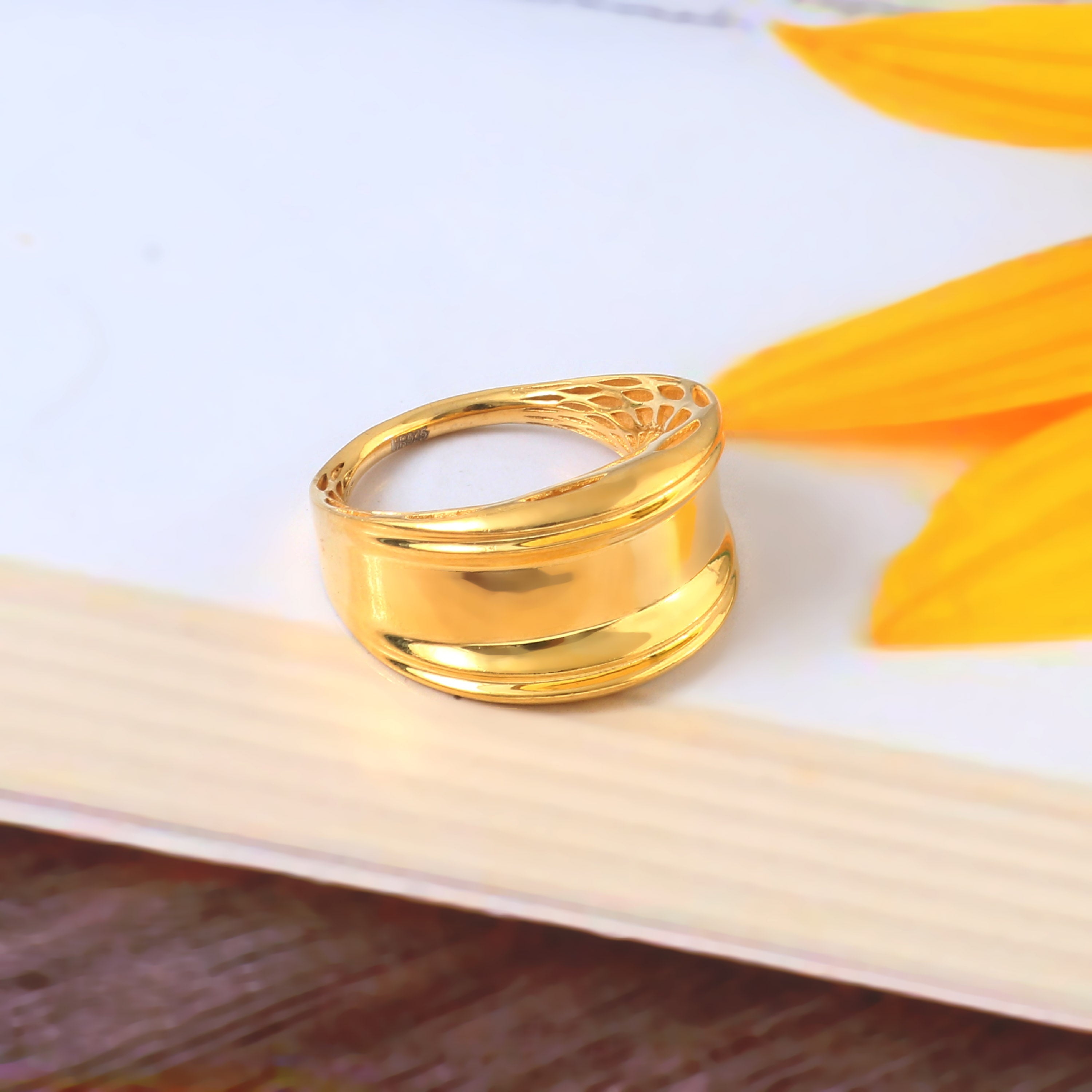 Golden Essence Sterling Ring