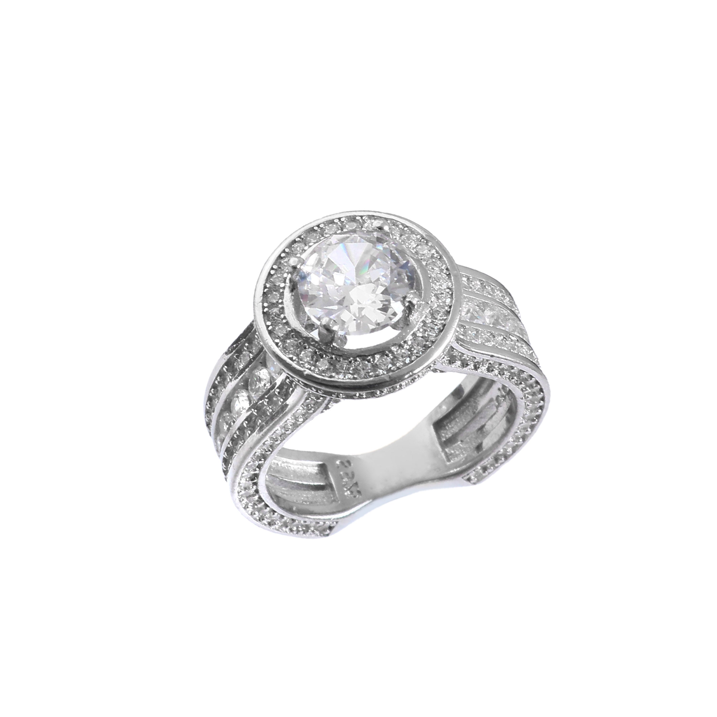 Cubic Zircon 925 Sterling Silver Ring