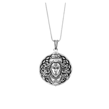 Lord Hanuman Pendant Necklace Oxidized 925 Sterling Silver