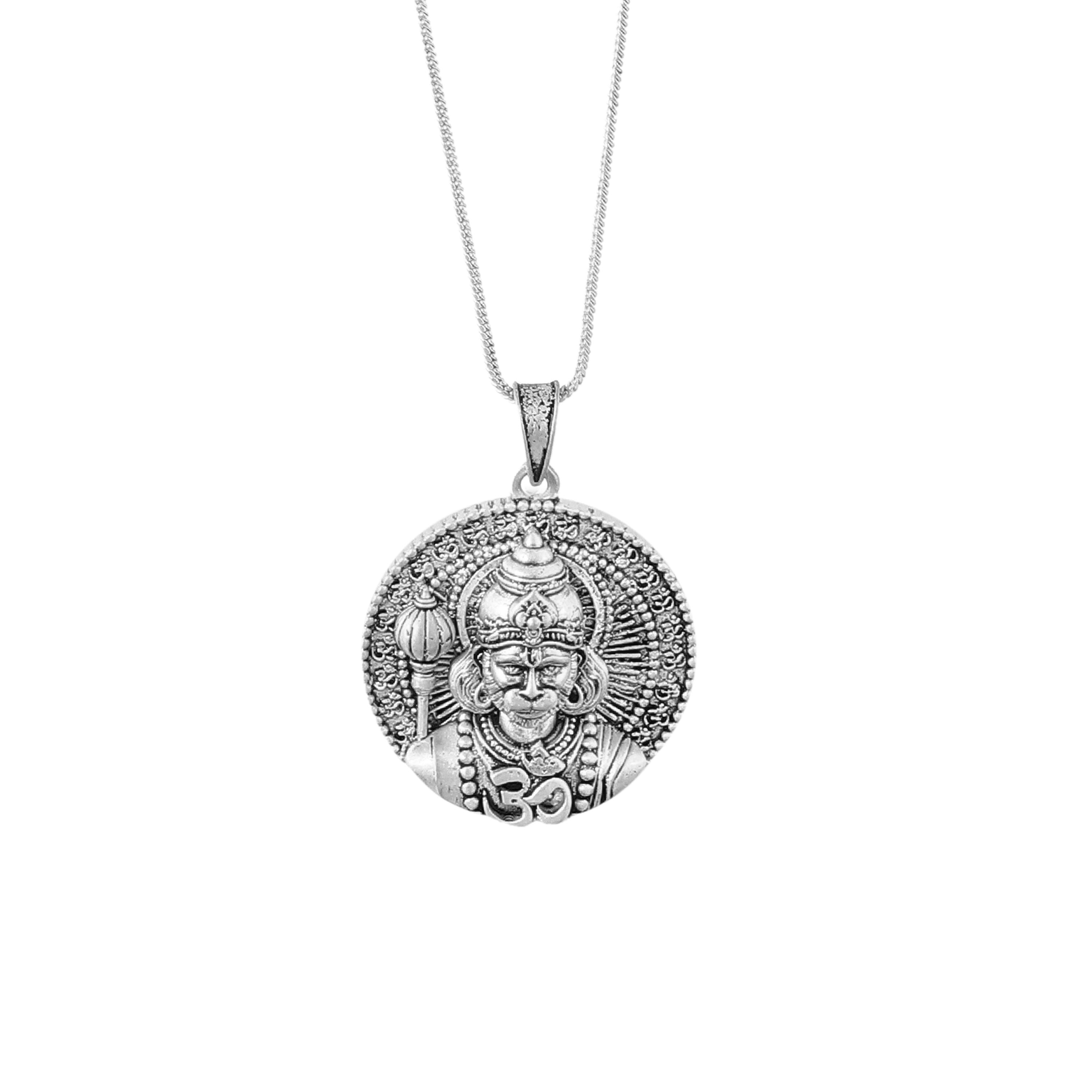 Lord Hanuman Ji Necklace 925 Sterling Silver