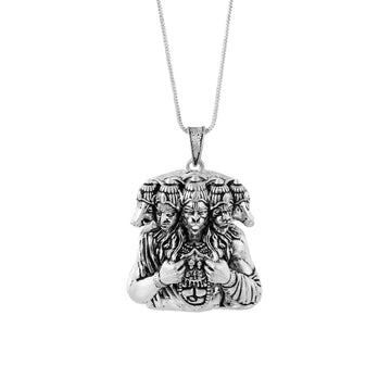 Panchmukhi Hanuman Pendant Necklace 925 Sterling Silver