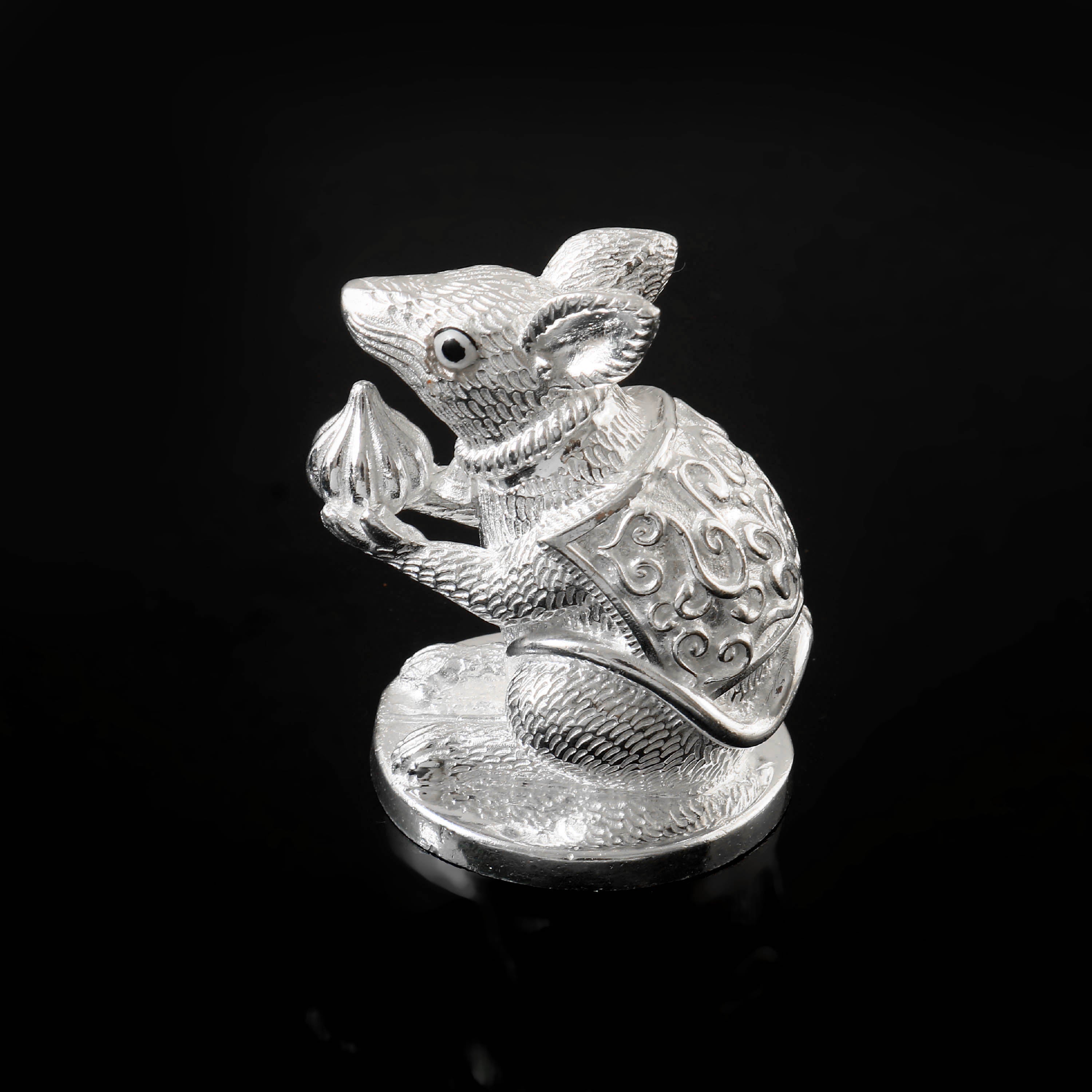 Silver Mushak with Modak Idol 92 Gram