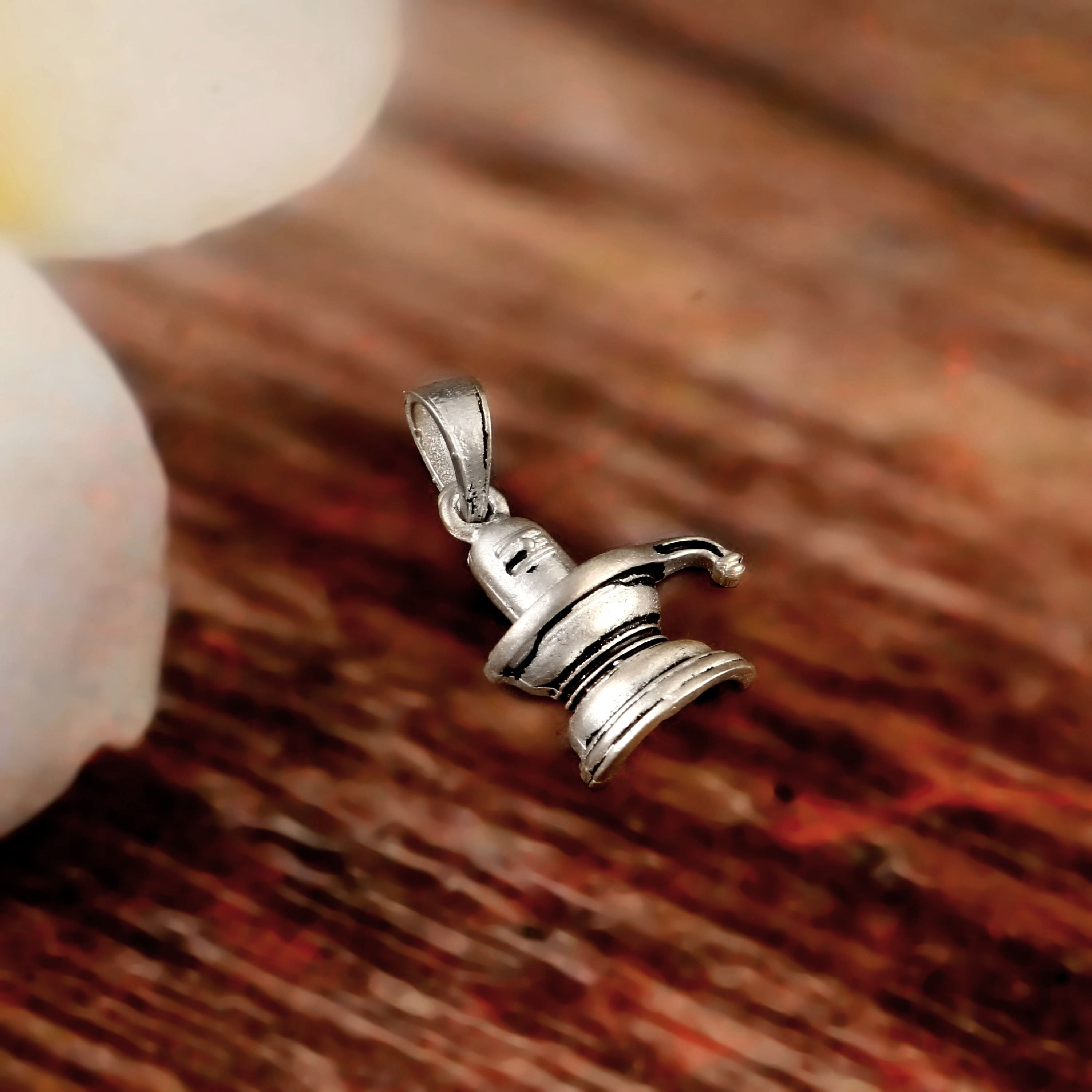 Shivling Pendant Necklace 925 Sterling Silver