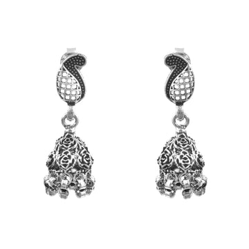 Timeless Ethnic Sterling Silver Jhumka