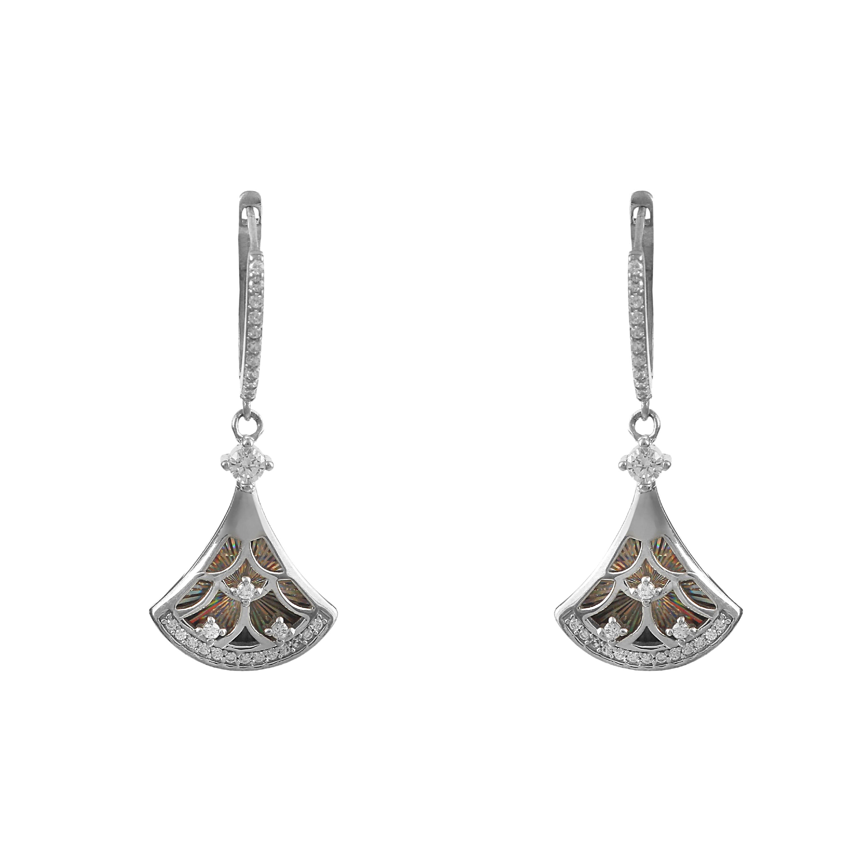 Elegant Polished Silver Drop Earrings