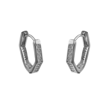 Classic Polished 925 Silver Hoop Earrings