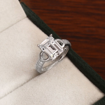 Cubic Zircon 925 Sterling Silver Engagement Ring