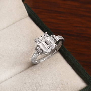 Cubic Zircon 925 Sterling Silver Wedding Ring
