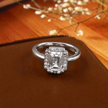 Zircon Sterling Silver Wedding Ring