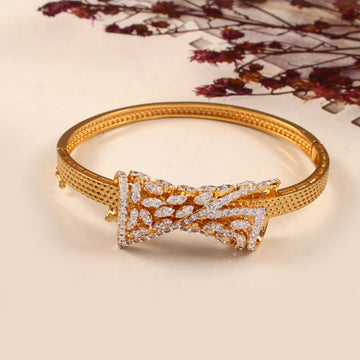 Rose Gold Plated CZ Statement Bracelet