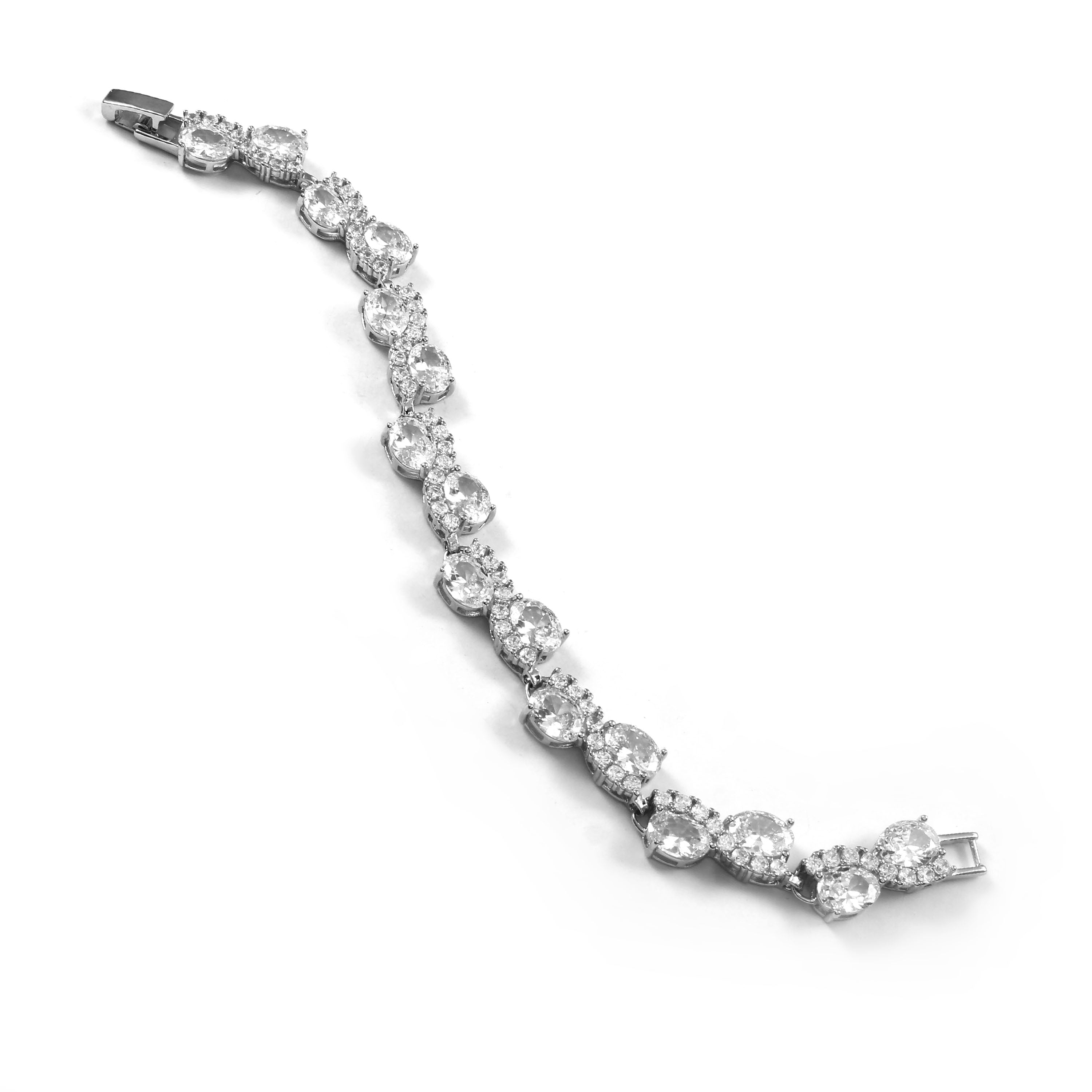 Elegant CZ Zircon 925 Silver Women’s Bracelet